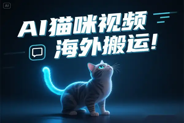 AI猫咪视频蓝海赛道：操作简单，直接海外搬运，快速吸引流量！
