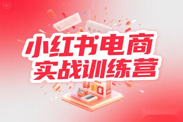 小红书电商实战训练营：0 基础 30 天掌握选品 + 笔记 + 店铺运营全攻略
