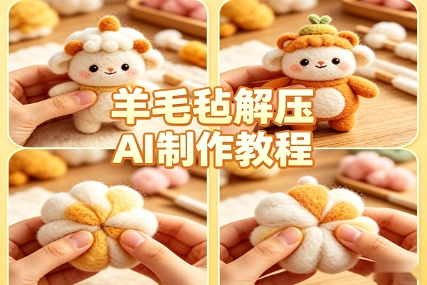 羊毛毡动画治愈解压吸粉千万制作教程